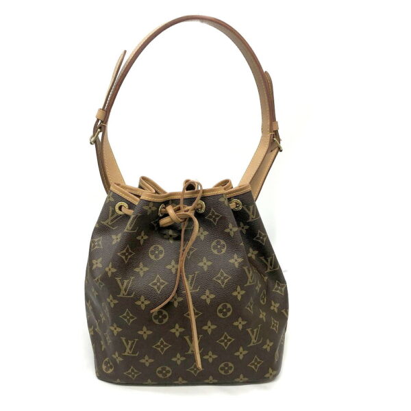 imgrc0087457658 Louis Vuitton Petit Noe Monogram Drawstring Shoulder Bag Brown