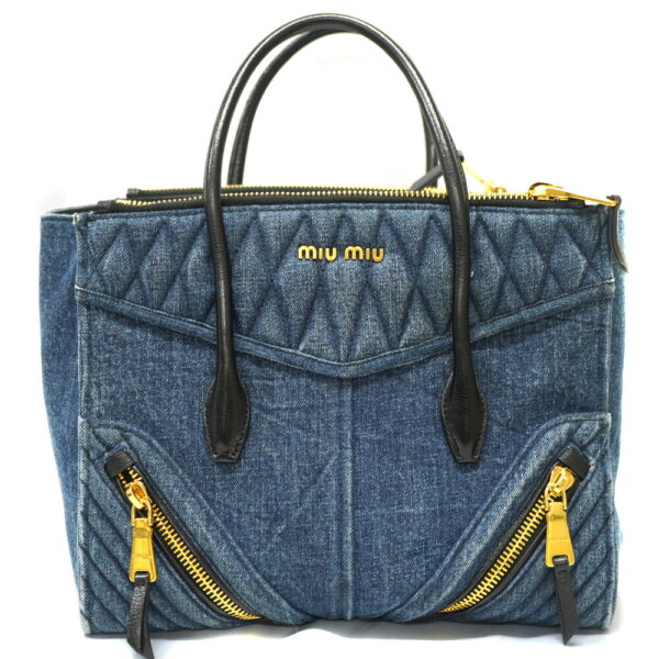 imgrc0087466243 Miu Miu 2WAY Handbag Denim Leather