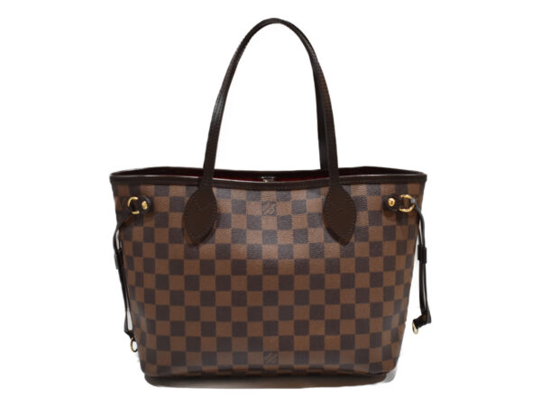 imgrc0087491191 Louis Vuitton Neverfull PM Damier Canvas Tote Bag Brown