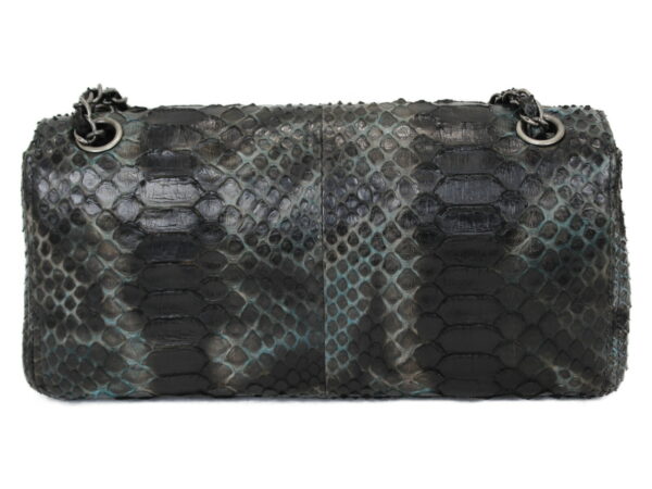 imgrc0087528527 Chanel Python Chain Shoulder Bag Black Blue