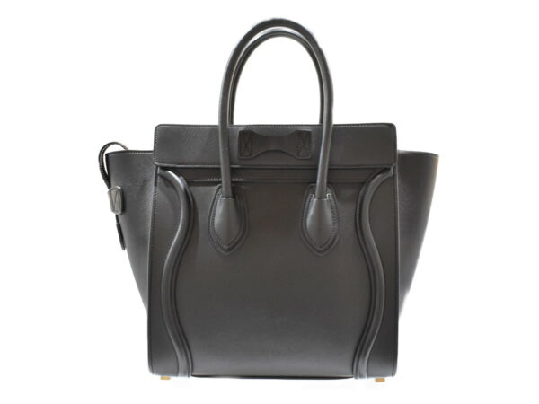 imgrc0087570193 Celine Luggage Micro Shopper Leather Handbag Black