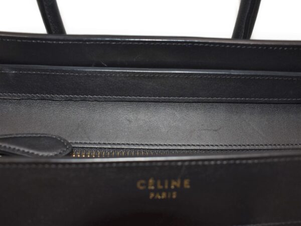 imgrc0087570196 Celine Luggage Micro Shopper Leather Handbag Black