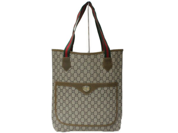 imgrc0087653780 Gucci Sherry Line GG Plus Canvas Tote Bag Beige