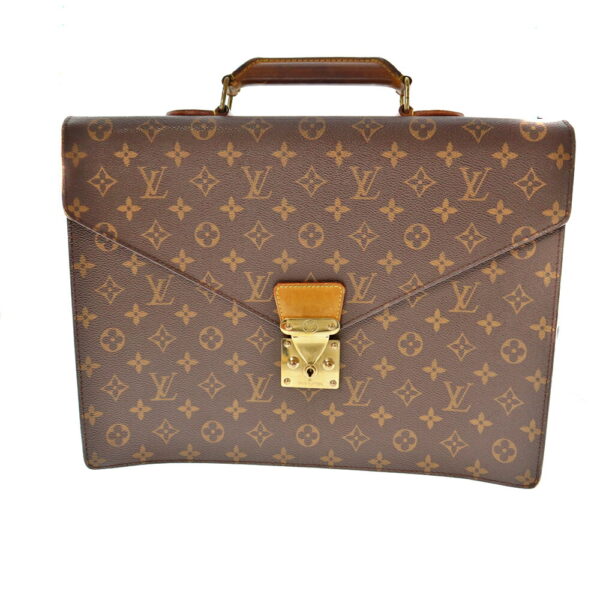 imgrc0087661531 Louis Vuitton Servit Conseil Monogram Canvas Brown Business Bag