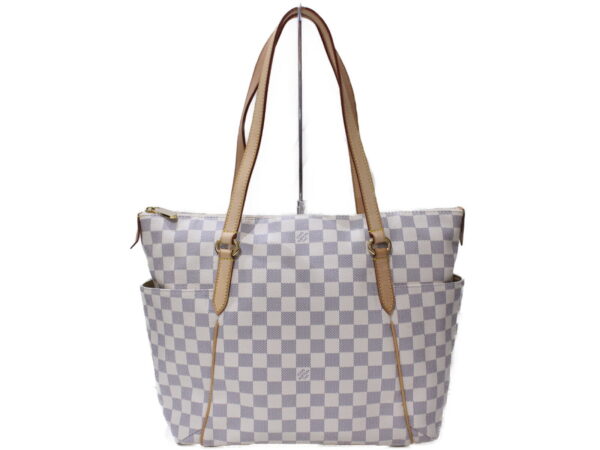 imgrc0087661594 Louis Vuitton Totally MM Damier Azur Tote Bag White