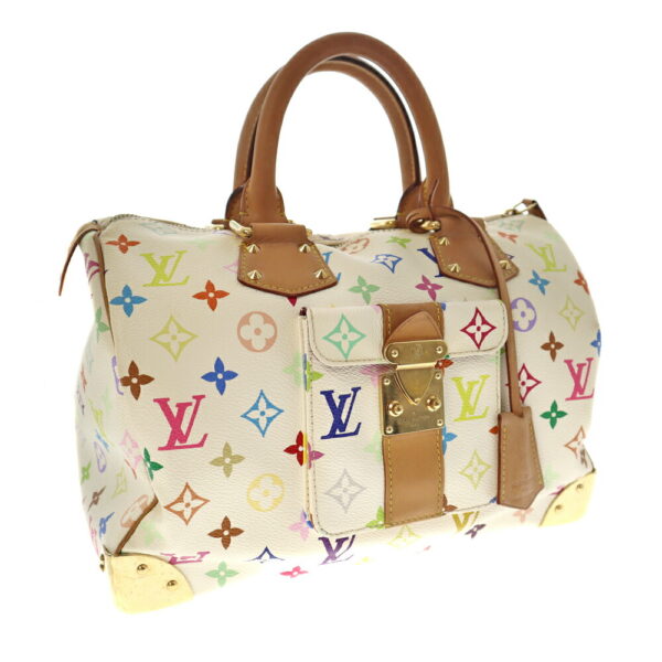 imgrc0087662205 Louis Vuitton Speedy 30 Handbag Monogram Multicolor White