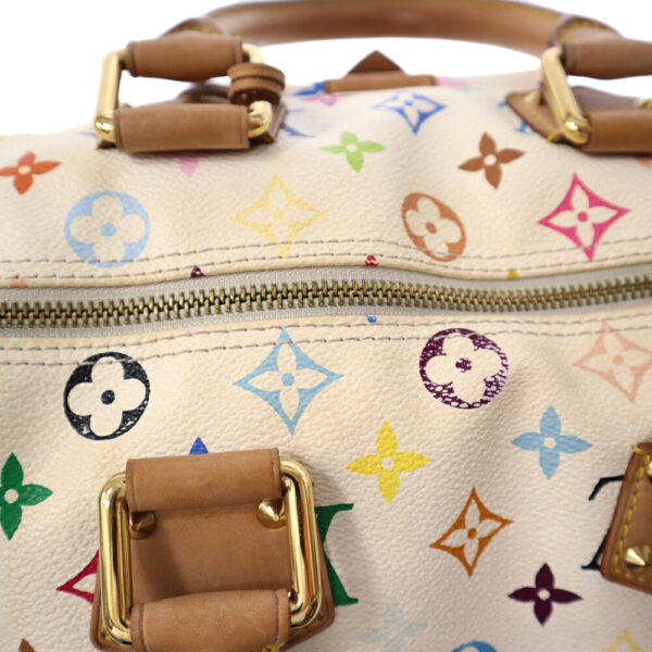 imgrc0087662214 Louis Vuitton Speedy 30 Handbag Monogram Multicolor White