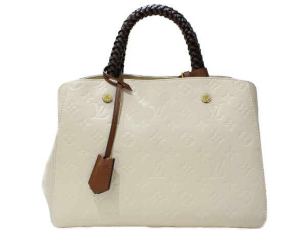 imgrc0087707992 Louis Vuitton Montaigne MM Empreinte Leather Cream White