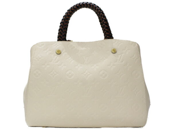 imgrc0087707995 Louis Vuitton Montaigne MM Empreinte Leather Cream White