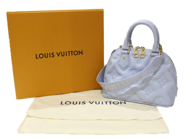 imgrc0087714313 Louis Vuitton Alma BB Calf Leather Shoulder Bag Blue Glacier