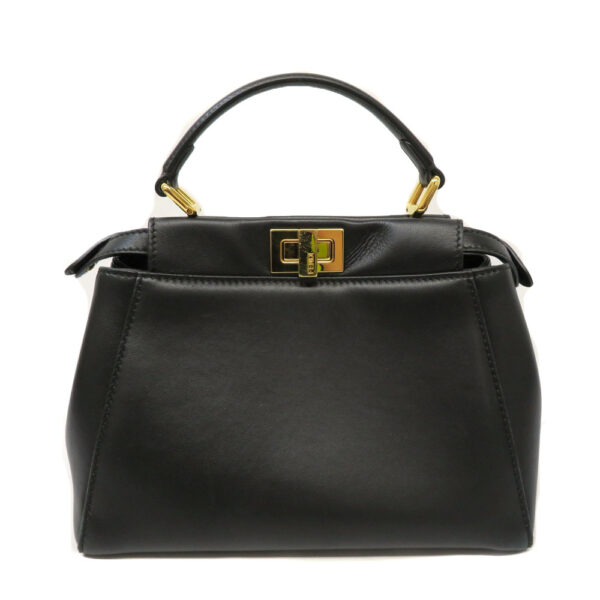 imgrc0087773716 Fendi Peekaboo Mini Shoulder Bag Nappa Leather Black