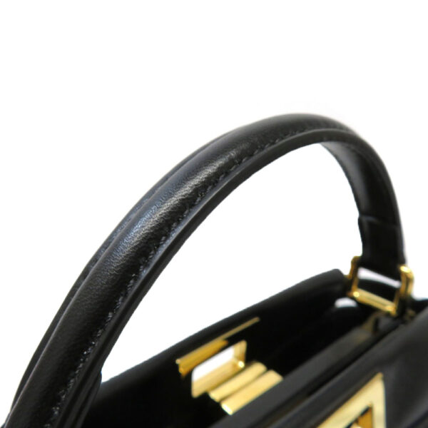 imgrc0087773730 Fendi Peekaboo Mini Shoulder Bag Nappa Leather Black