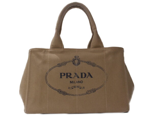 imgrc0087837056 Prada Kanapa Handbag Canvas Beige