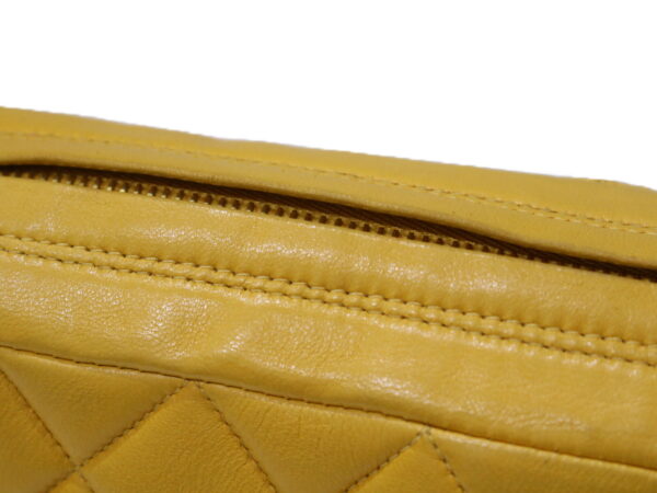 imgrc0087837196 Chanel Double Chain Handbag Matelasse Lambskin Yellow