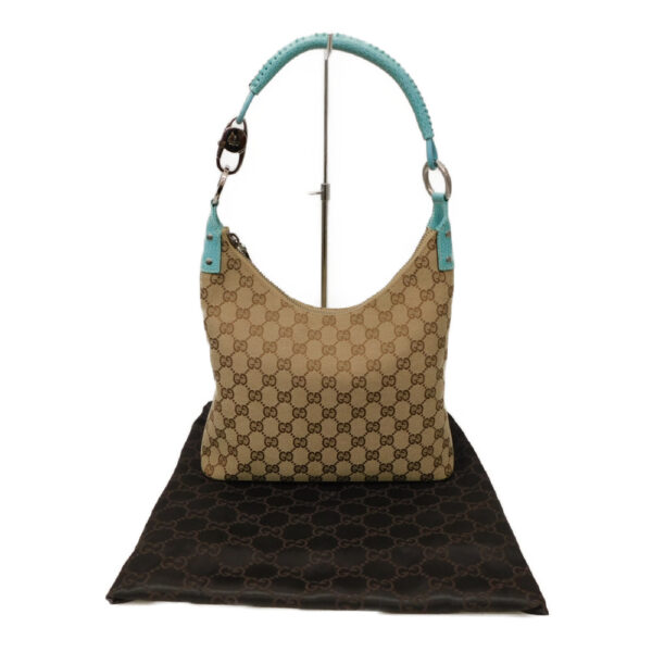 imgrc0087838318 Gucci Shoulder Bag GG Canvas Turquoise Blue