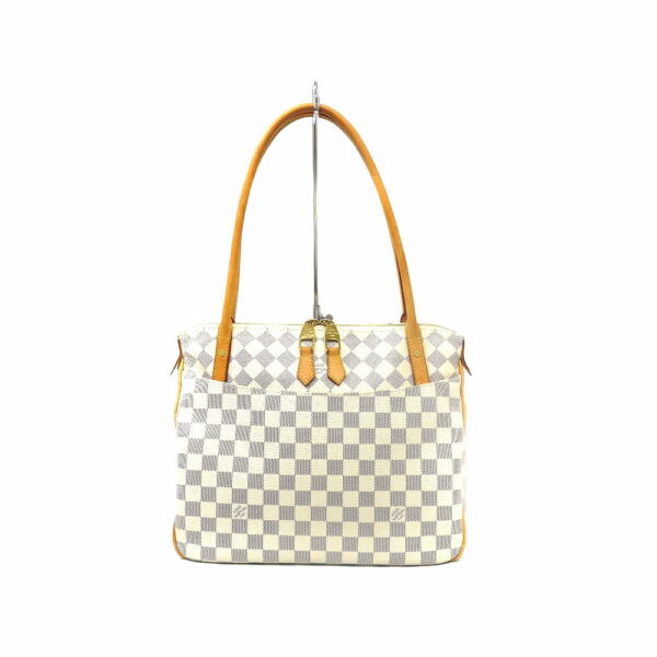 imgrc0087852504 Louis Vuitton Figeri PM Damier Azur Tote Bag White Beige