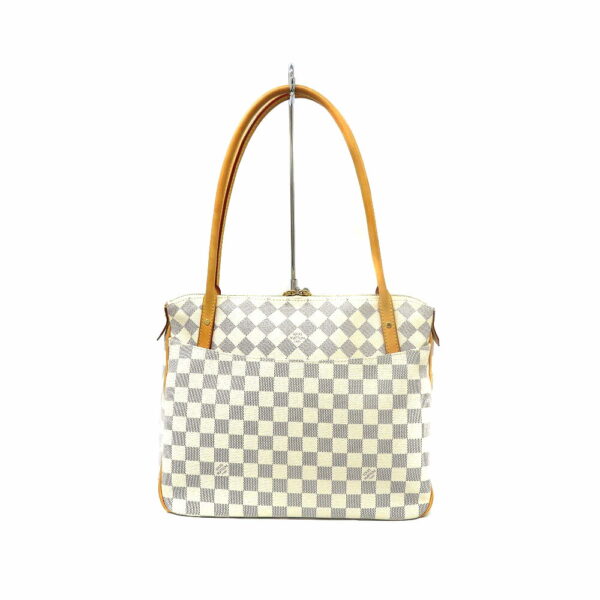 imgrc0087852505 Louis Vuitton Figeri PM Damier Azur Tote Bag White Beige