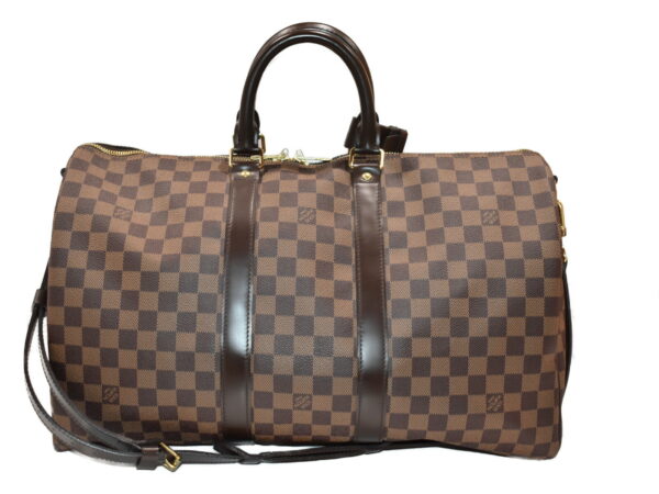 imgrc0087877897 Louis Vuitton Keepall Bandouliere 45 Damier Ebene Bag Brown