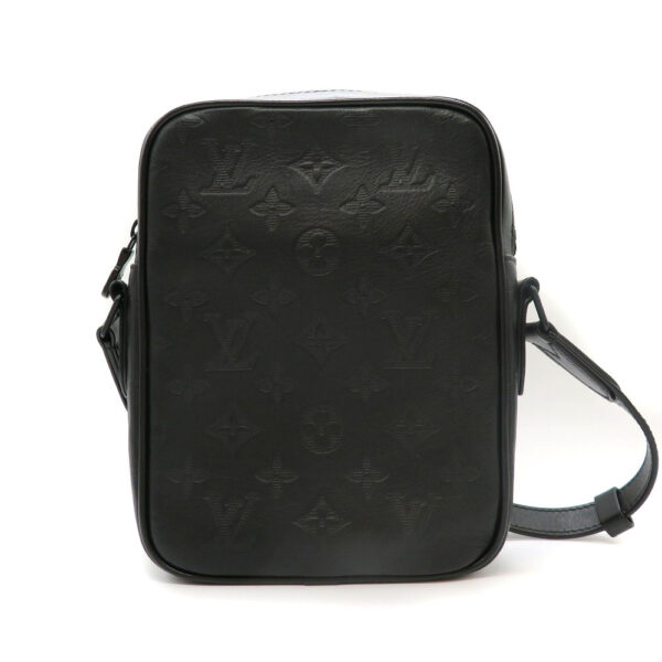 imgrc0087913104 Louis Vuitton Danube PM Monogram Shadow Leather Shoulder Bag Black