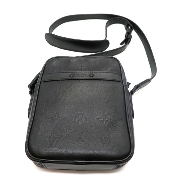 imgrc0087913117 Louis Vuitton Danube PM Monogram Shadow Leather Shoulder Bag Black