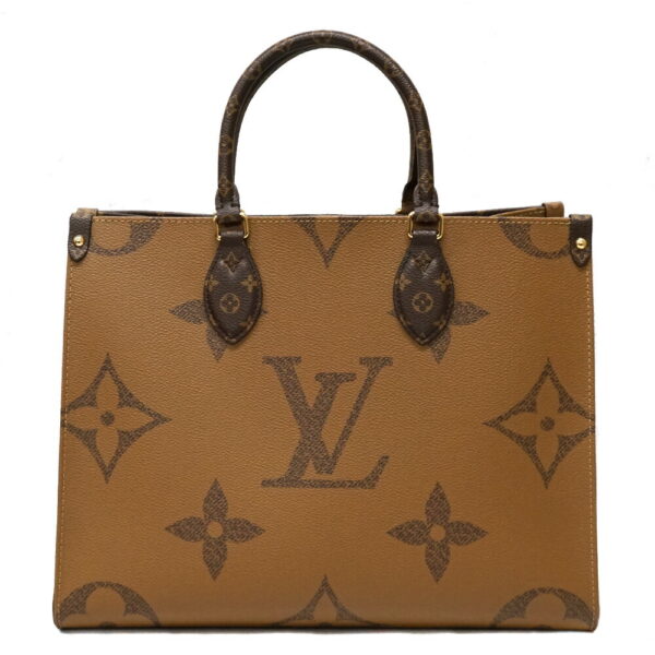 imgrc0087913546 Louis Vuitton On the Go MM Giant Monogram Tote Bag Brown