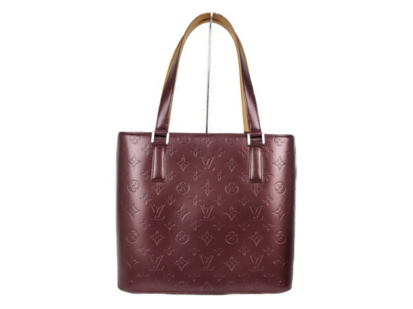 imgrc0088015910 Louis Vuitton Stockton Monogram Matte Leather Tote Bag Violet Purple