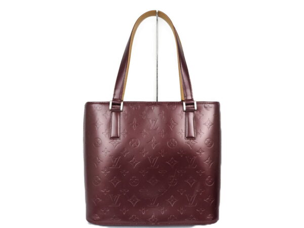 imgrc0088015911 Louis Vuitton Stockton Monogram Matte Leather Tote Bag Violet Purple