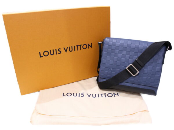 imgrc0088135283 Louis Vuitton District PM Damier Infini Leather Messenger Bag Blue