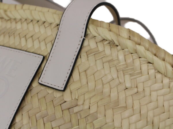 imgrc0088163715 Loewe Basket Bag Small Palm Leaf Leather Natural White