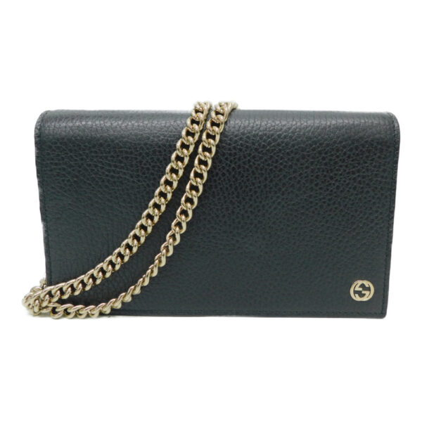 imgrc0088477526 Gucci Chain Wallet GG Leather Black