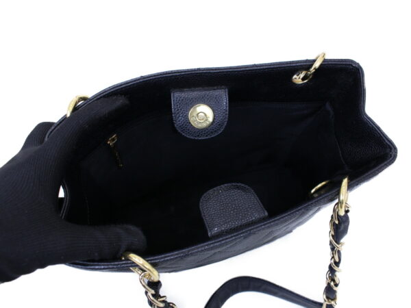 imgrc0088573835 Chanel Chain Tote Bag Caviar Skin Black