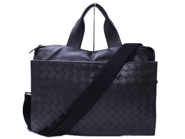 imgrc0088626197 Bottega Veneta Business Bag 2Way Briefcase Leather Black