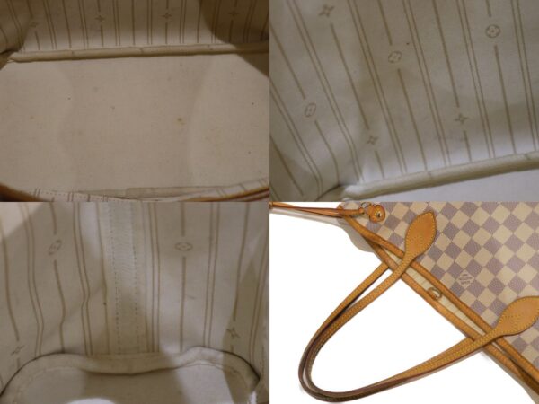 imgrc0088626277 Louis Vuitton Neverfull PM Damier Azur Tote Bag White