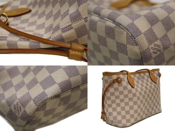 imgrc0088626279 Louis Vuitton Neverfull PM Damier Azur Tote Bag White