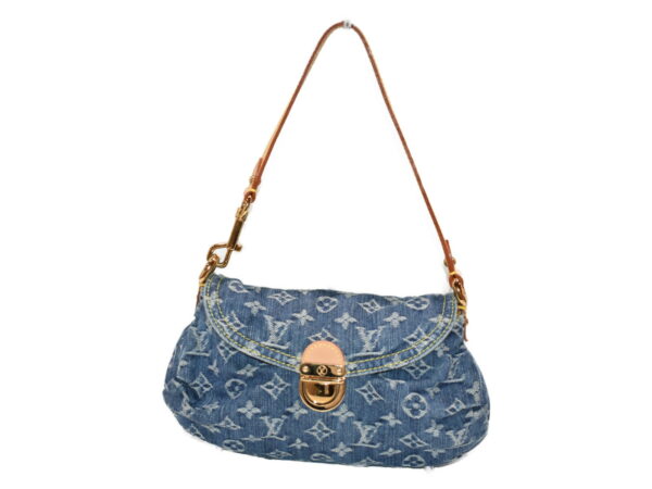 imgrc0088642421 Louis Vuitton Mini Pleaty Handbag Monogram Denim Blue