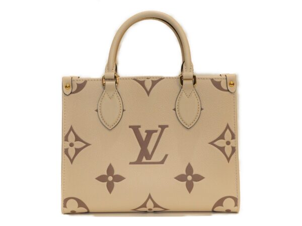 imgrc0088837749 Louis Vuitton On The Go PM Leather Handbag Crème Bois de Rose