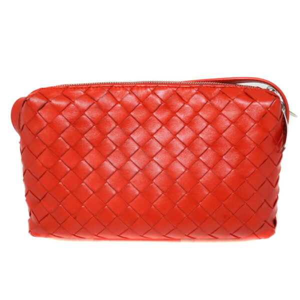 imgrc0088838868 Bottega Veneta Shoulder Bag Leather Intrecciato Red Compact