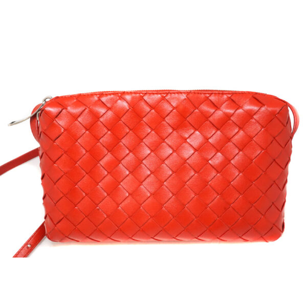 imgrc0088838869 Bottega Veneta Shoulder Bag Leather Intrecciato Red Compact