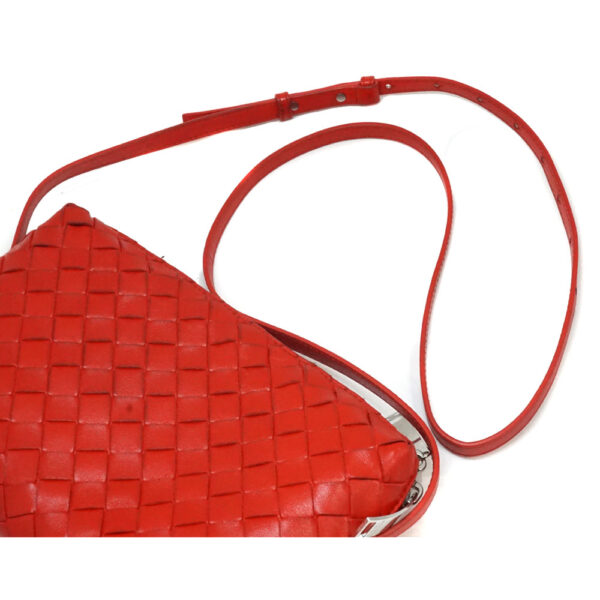 imgrc0088838872 Bottega Veneta Shoulder Bag Leather Intrecciato Red Compact