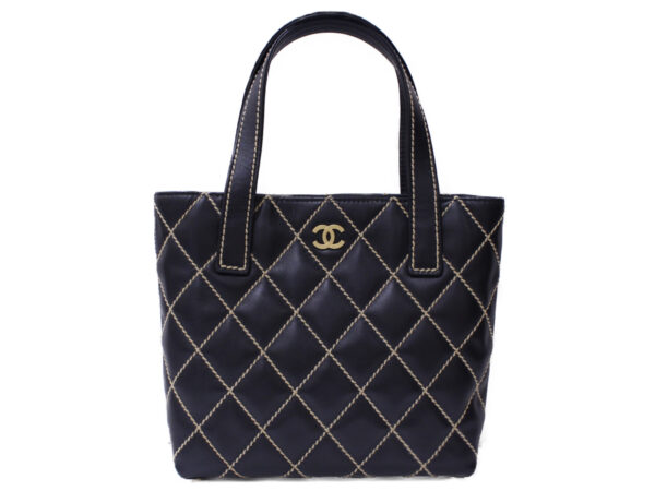 imgrc0088902305 Chanel Wild Stitch Handbag Coco Mark Black