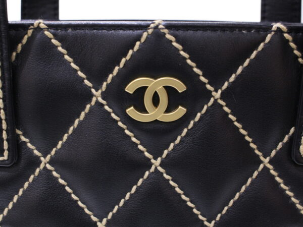 imgrc0088902318 Chanel Wild Stitch Handbag Coco Mark Black