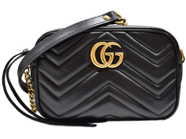 imgrc0088917981 Gucci GG Marmont Quilted Mini Bag Leather Black