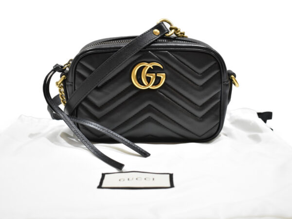 imgrc0088917997 Gucci GG Marmont Quilted Mini Bag Leather Black