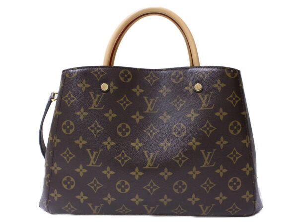 imgrc0088923496 Louis Vuitton Montaigne MM Monogram Canvas 2 Way Bag Brown