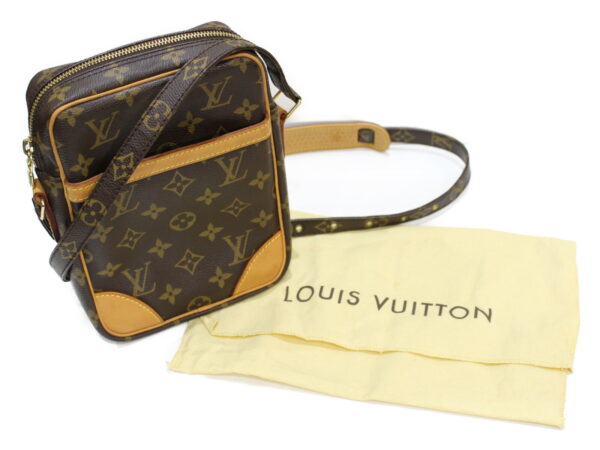 imgrc0088941326 Louis Vuitton Danube Monogram Canvas Shoulder Bag Brown