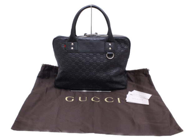 imgrc0088950050 Gucci Guccisima Leather Business Bag Black