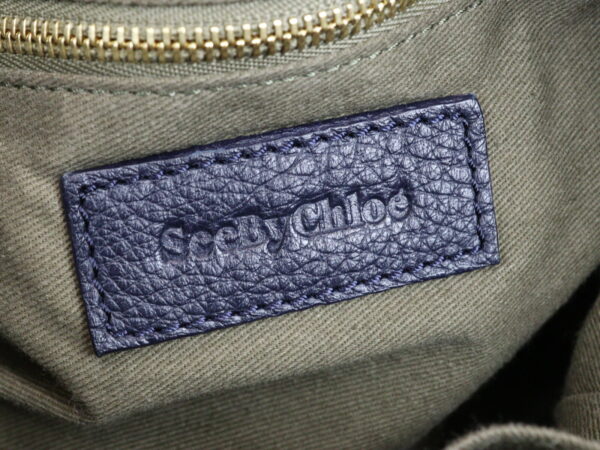 imgrc0089078959 See By Chloe Drawstring Shoulder Bag Leather Navy