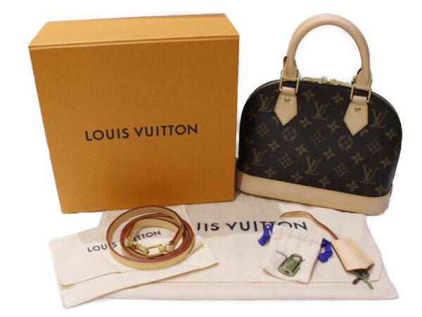 imgrc0089098659 Louis Vuitton Alma BB Monogram Canvas 2 Way Bag Brown