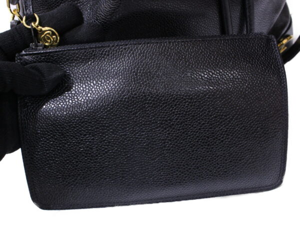 imgrc0089143994 Chanel Triple Coco Mark Chain Shoulder Bag Caviar Skin Black