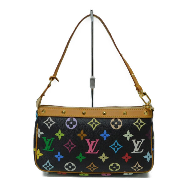 imgrc0089206556 Louis Vuitton Pochette Accessoire Monogram Multicolor Pouch Black